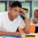 Boy Preparing for GCSEs