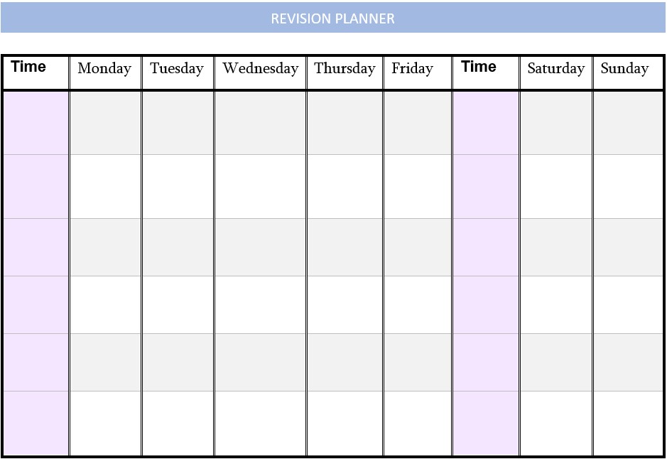 GCSE Revision Planner