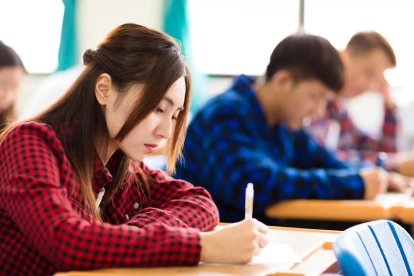 A-level Exam - A-level Students Attending an Exam