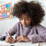Child Studying for 11+ Reading Comprehension
