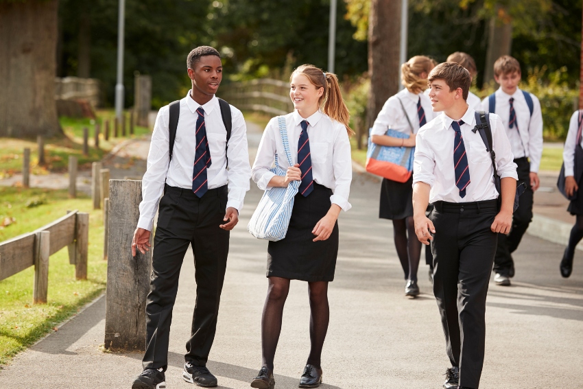 A-level Students Going to the School