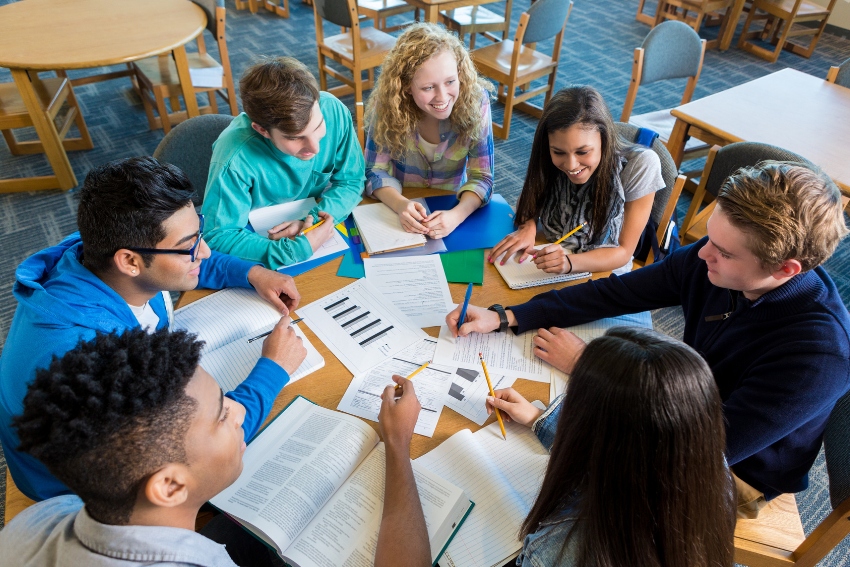 A-level Students Studying Economics