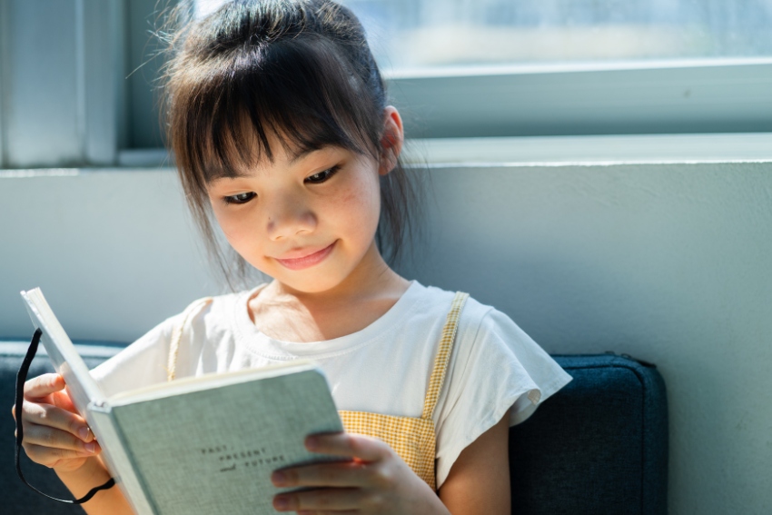 Child Reading a Book