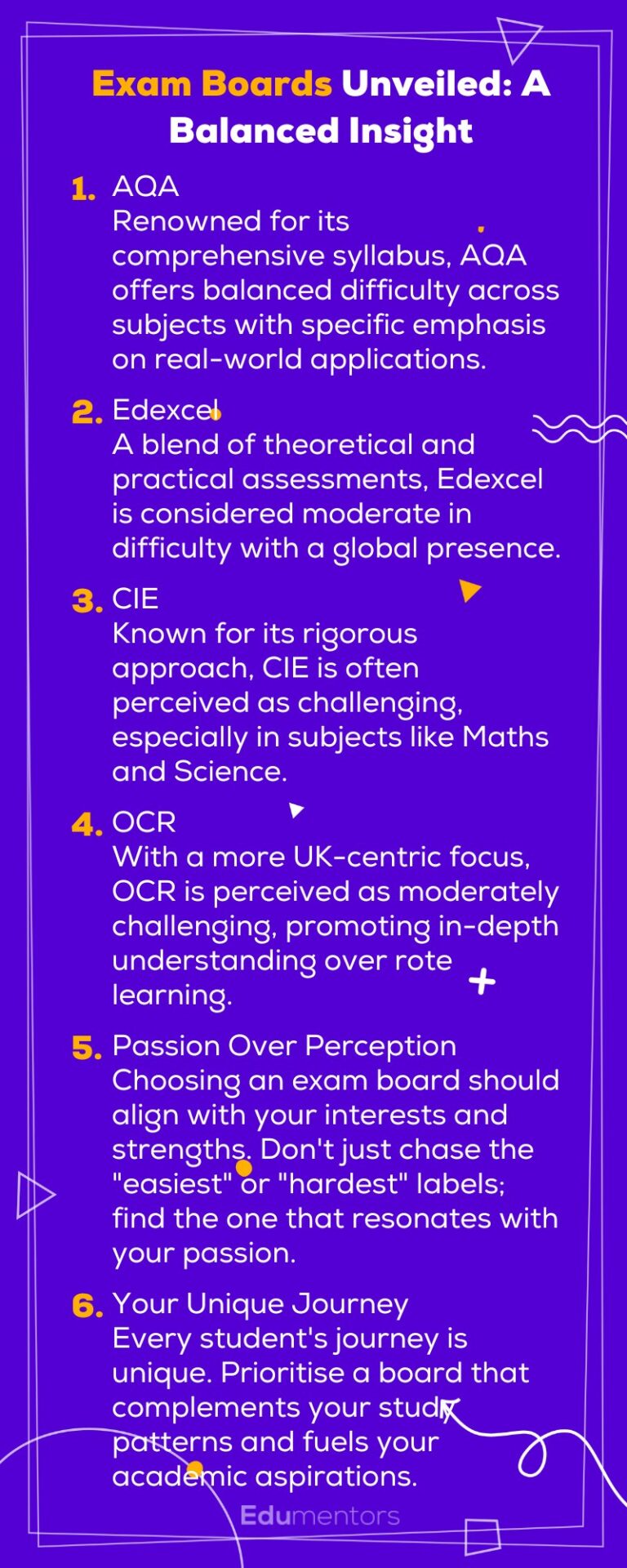 Choosing the Right ALevel Exam Board Edumentors