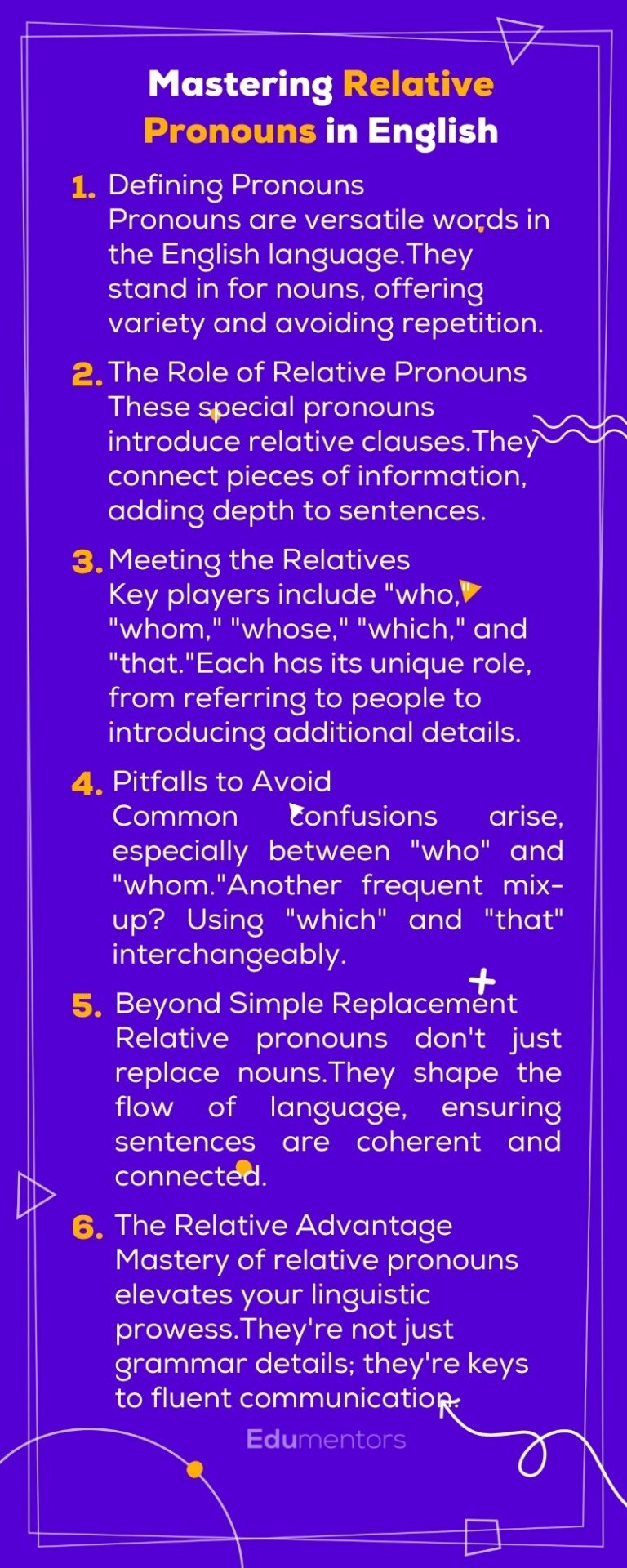 Relative Pronouns Relative Pronouns Edumentors