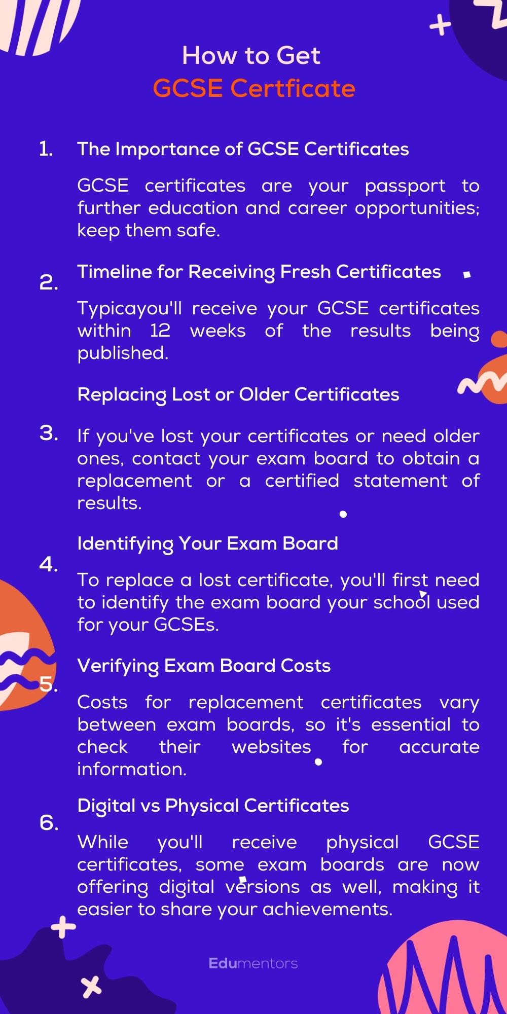 How to Get Your GCSE Certificates? Edumentors