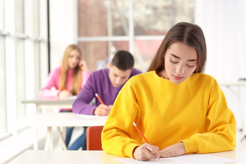 Students Write GCSE Exam