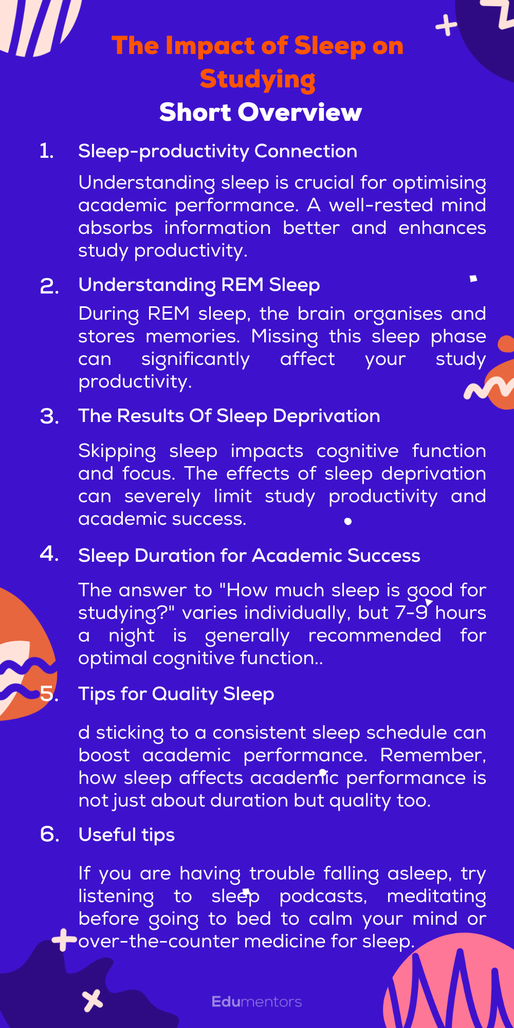 The Impact Of Sleep On Learning – Edumentors