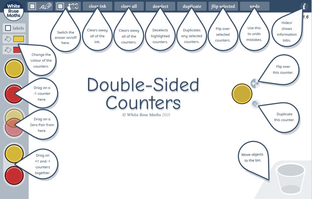 White Rose Maths - Double Sided Counters