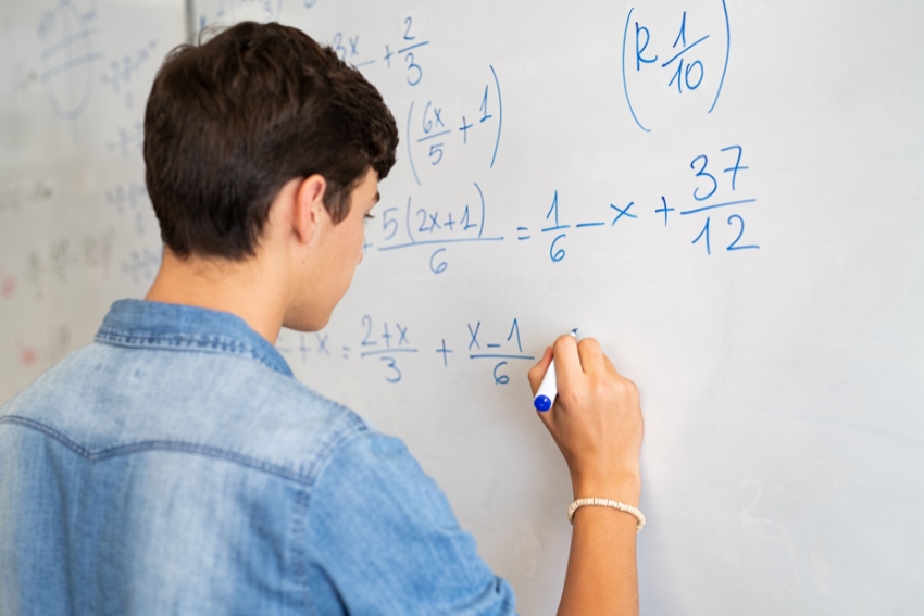 GCSE Student Learning Maths Formulae