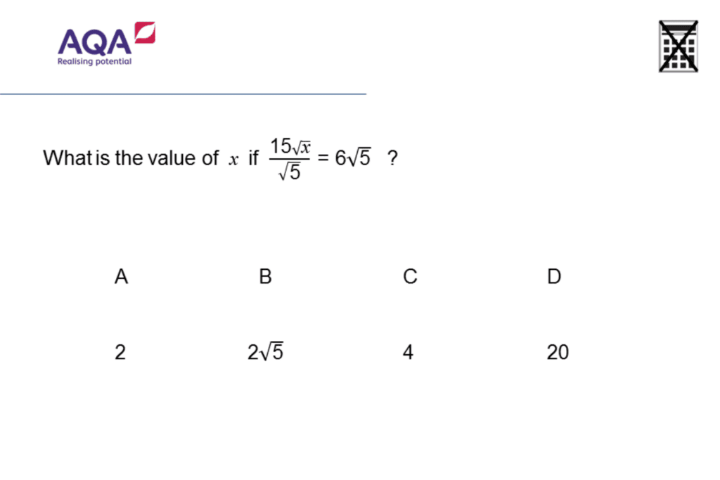 example of gcse maths questions about algebra