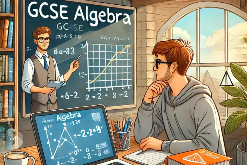 gcse algebra - teacher and student discussing algebra topics