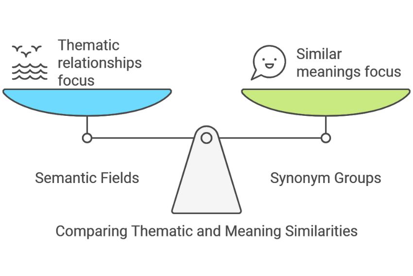 comparing themantic and meaning similarities