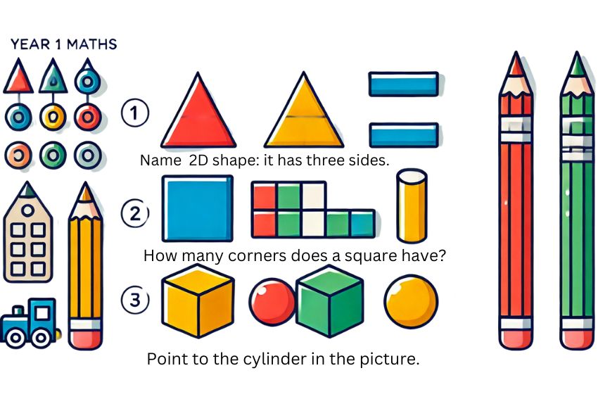 Year 1 Maths Question examples