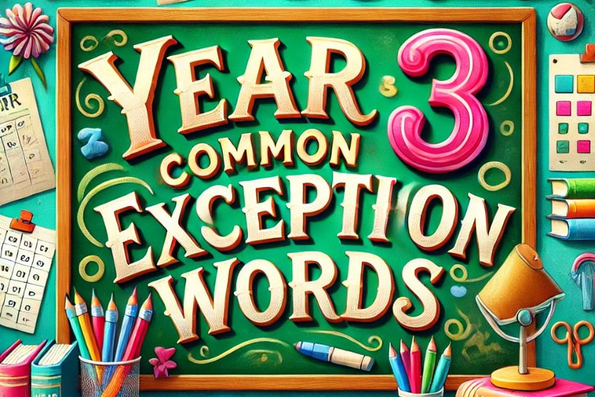 year 3 common exception words