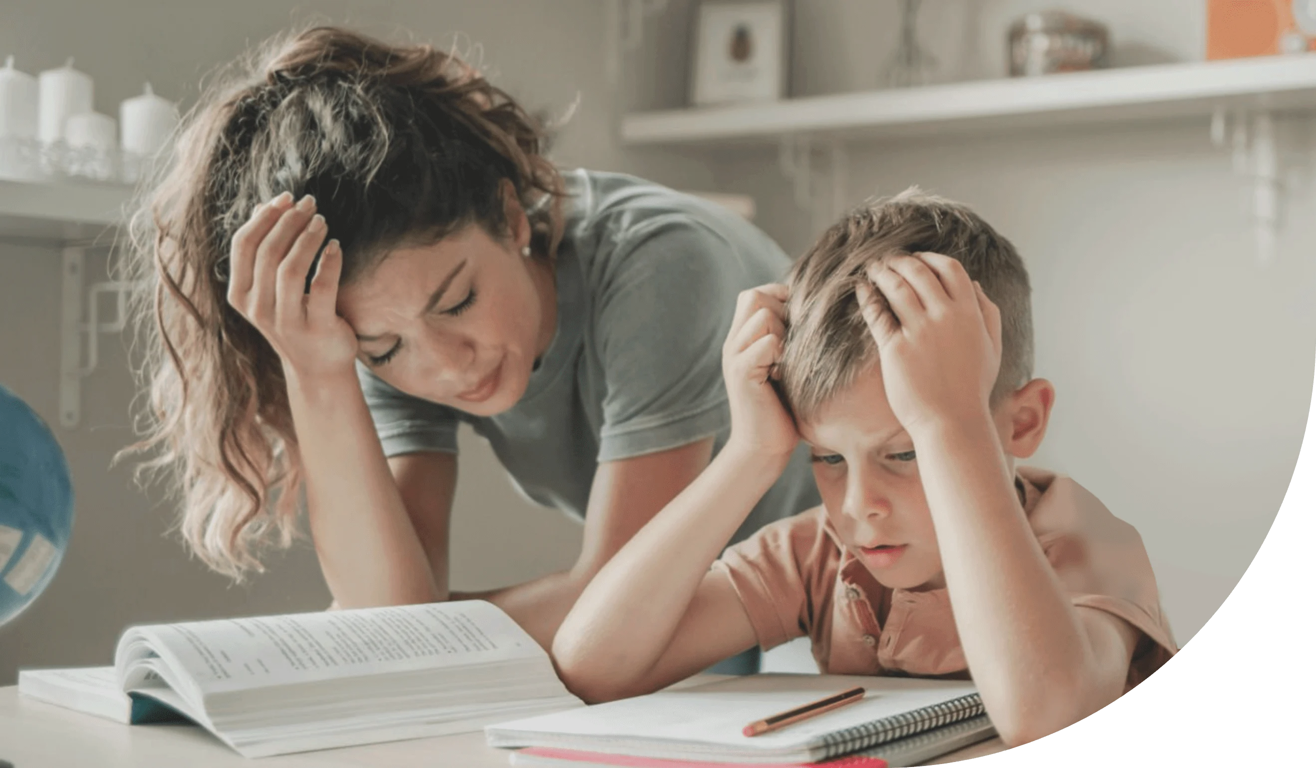 Parent Student Studying